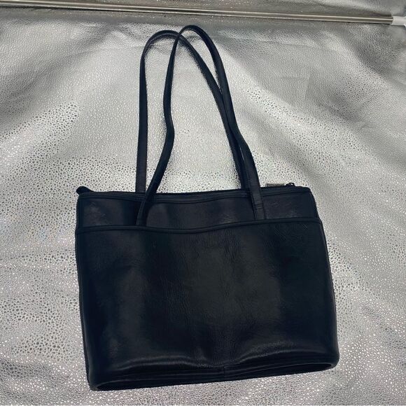 Brighton Black Vintage Leather Handbag. Outside GC, Inside VGC. Hand or Shoulder - Picture 2 of 16